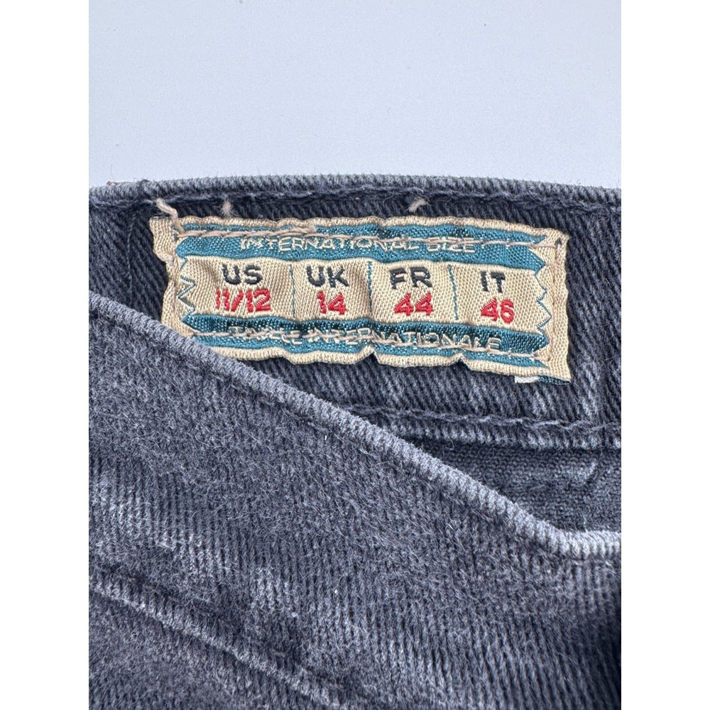 Vintage EXP Jeans by Express Faded Black High Waisted Tapered Denim Pants 11/12 - Picture 8 of 11